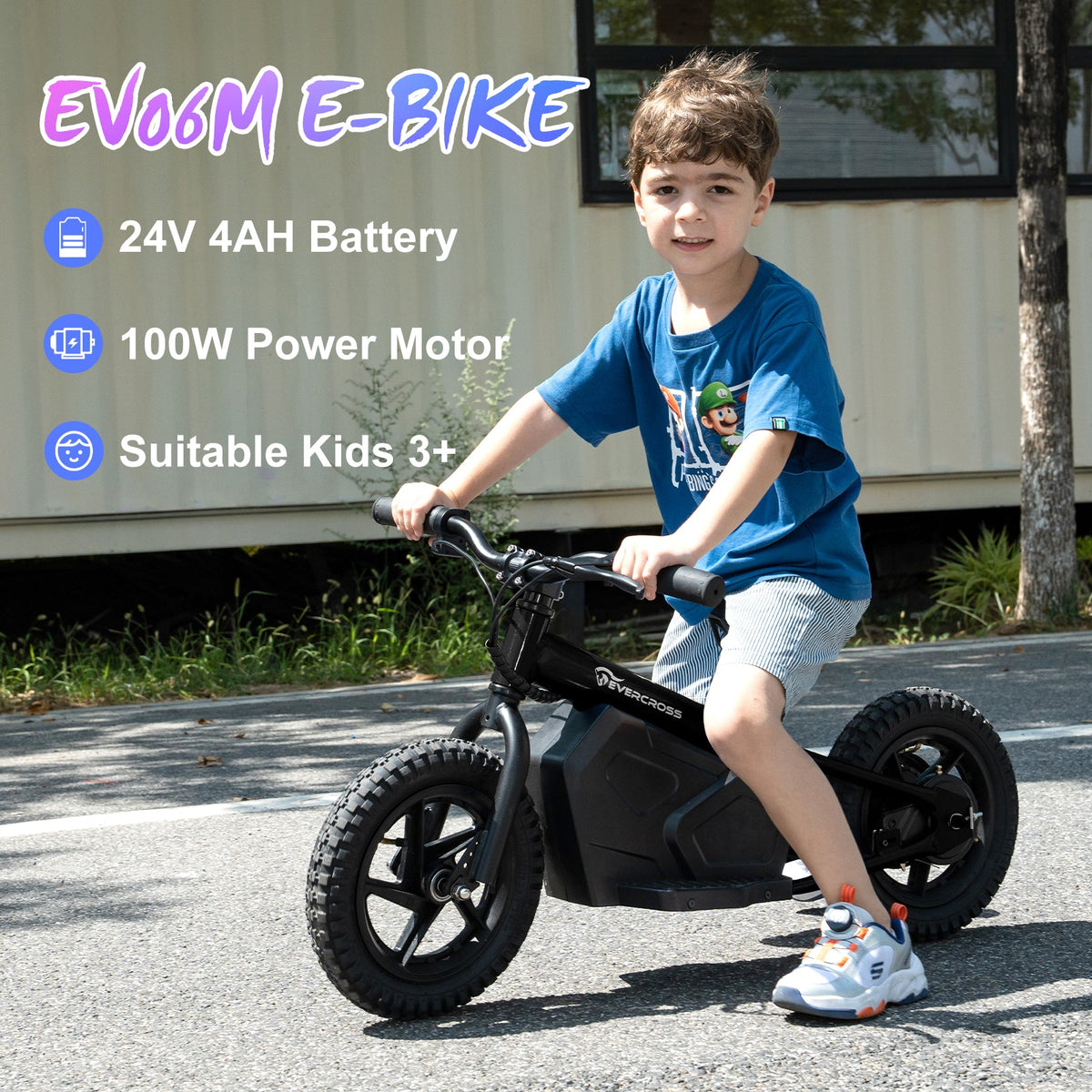 EVERCROSS EV06M ELECTRIC BIKE FOR KIDS 24V 100W ELECTRIC BALANCE BIKE ...