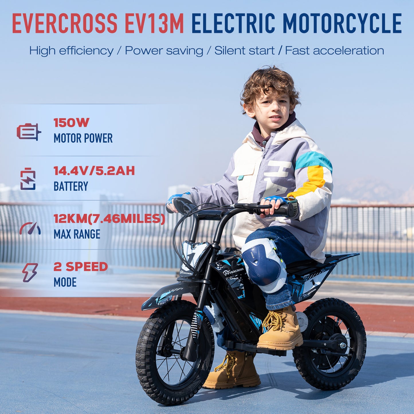 EVERCROSS EV13M Motocicleta eléctrica para niños de 3 a 7 años