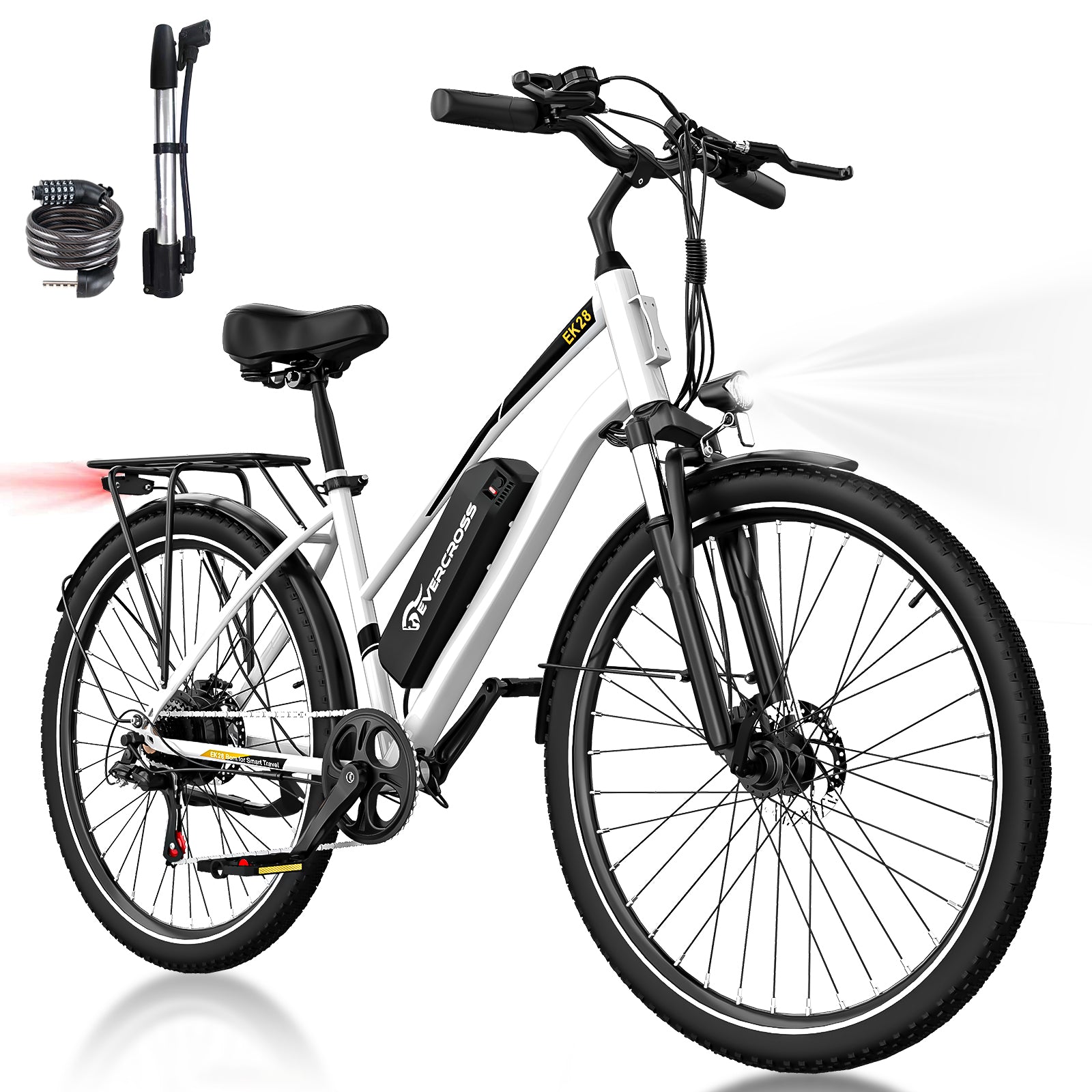 vecocraft athena e-bike trekking pedelec EVERCROSS EK28 28-inch Tire Electric Bicycle-APP