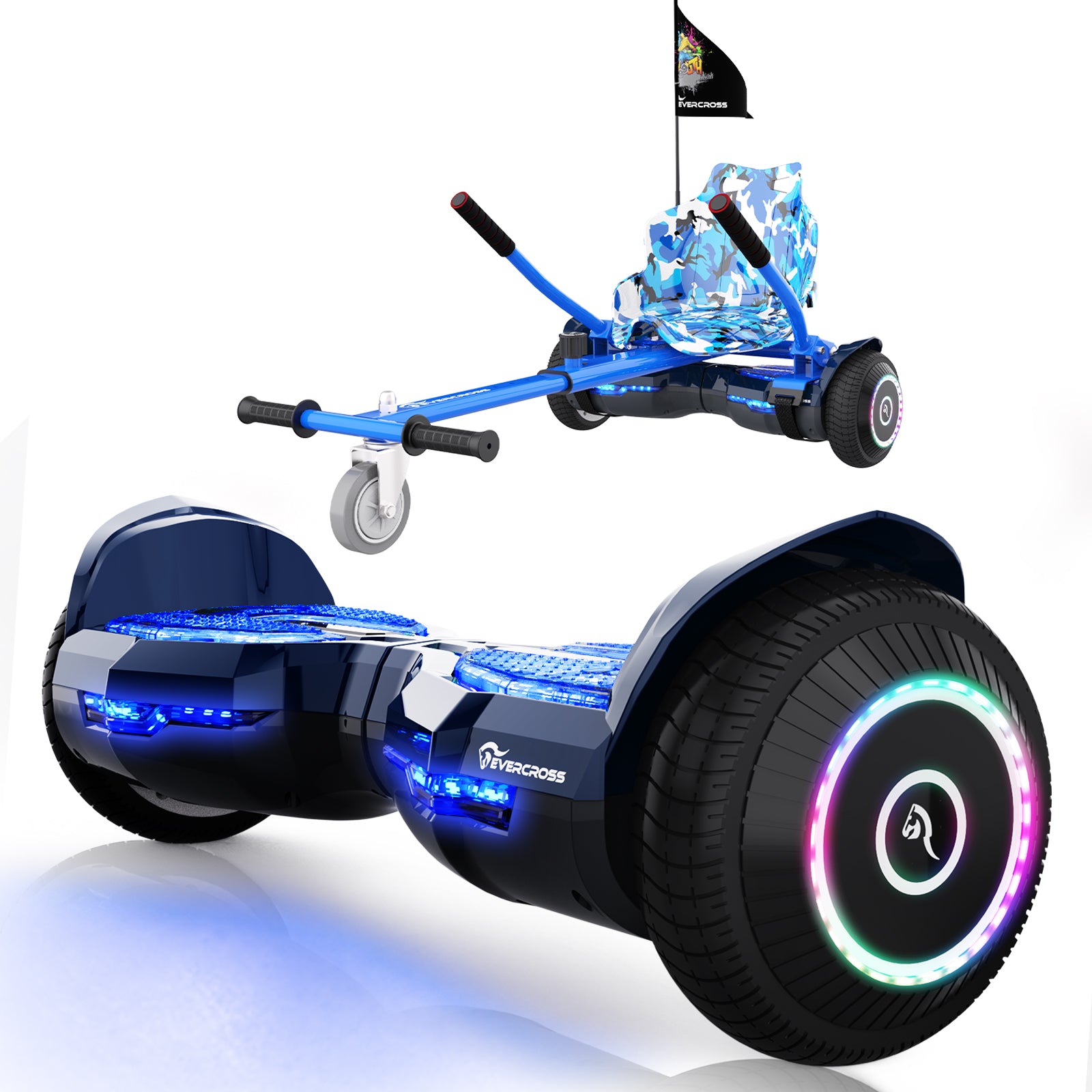 EVERCOSS EV2 Hoverboard with Bluetooth and Karting