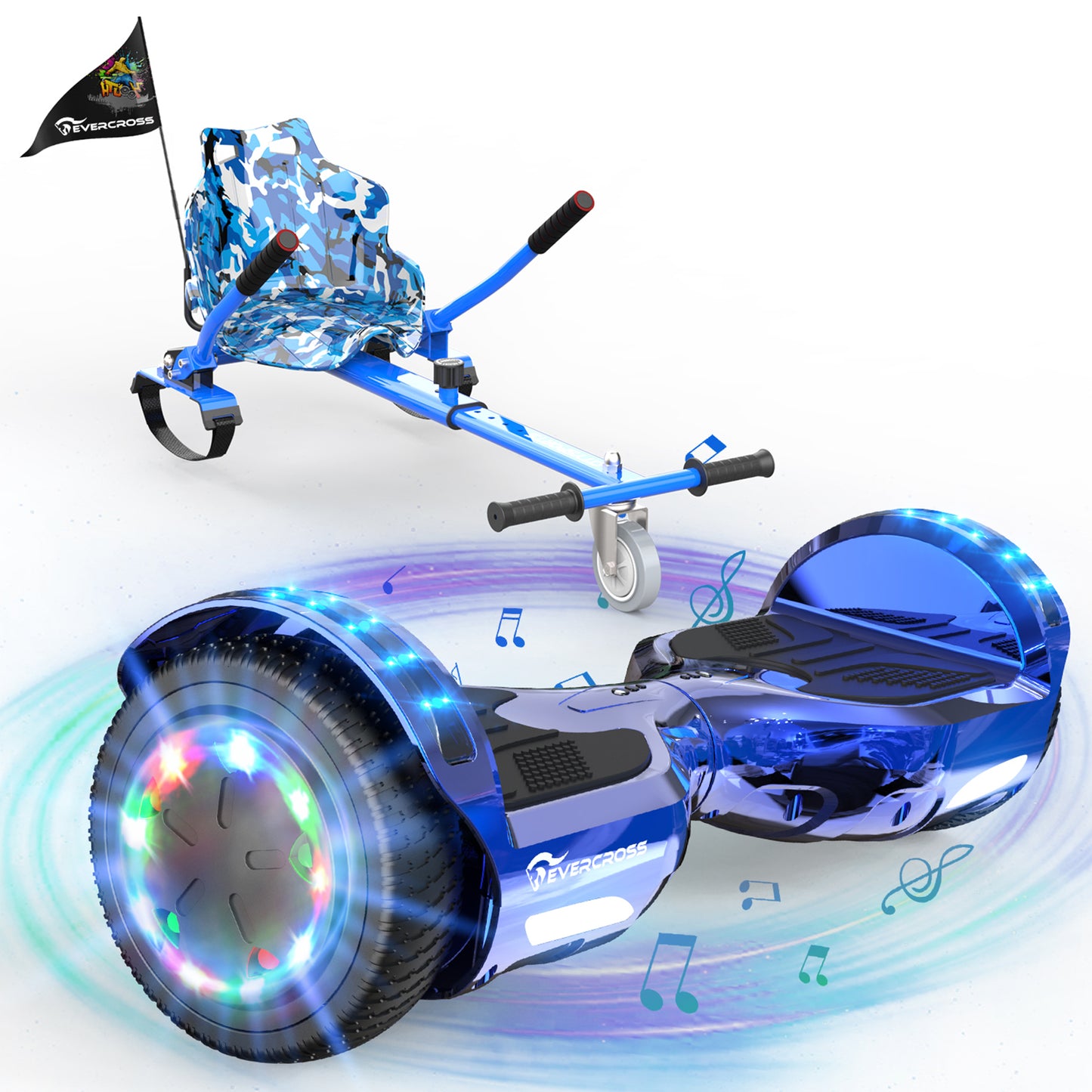 EVERCROSS XP10 Hoverboard, 6.5 Inch Self Balancing Scooter with Seat