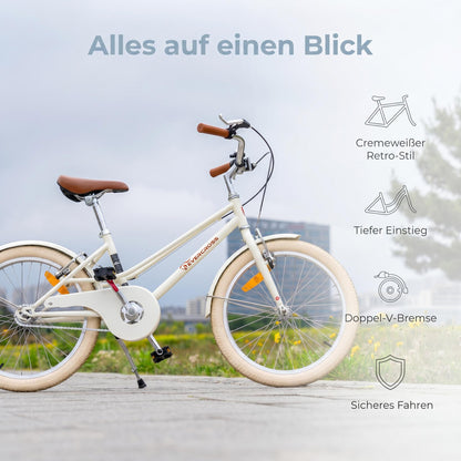 EVERCROSS EM2 20-Inch Kids Bike, Retro Bicycle for Children Ages 6+