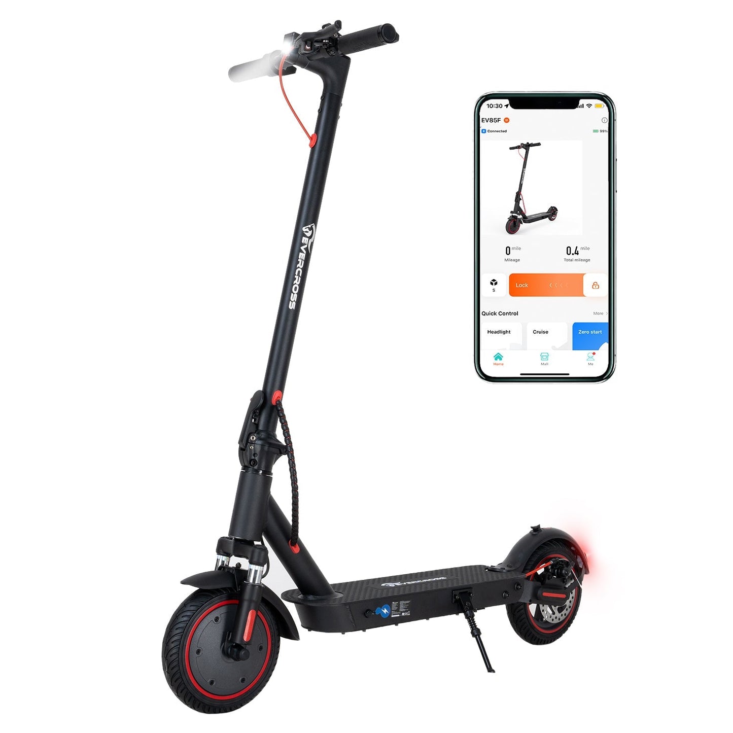 Scooter elettrico EVERCROSS EV85F, motore da 350 W, fino a 19 miglia orarie e 19 miglia