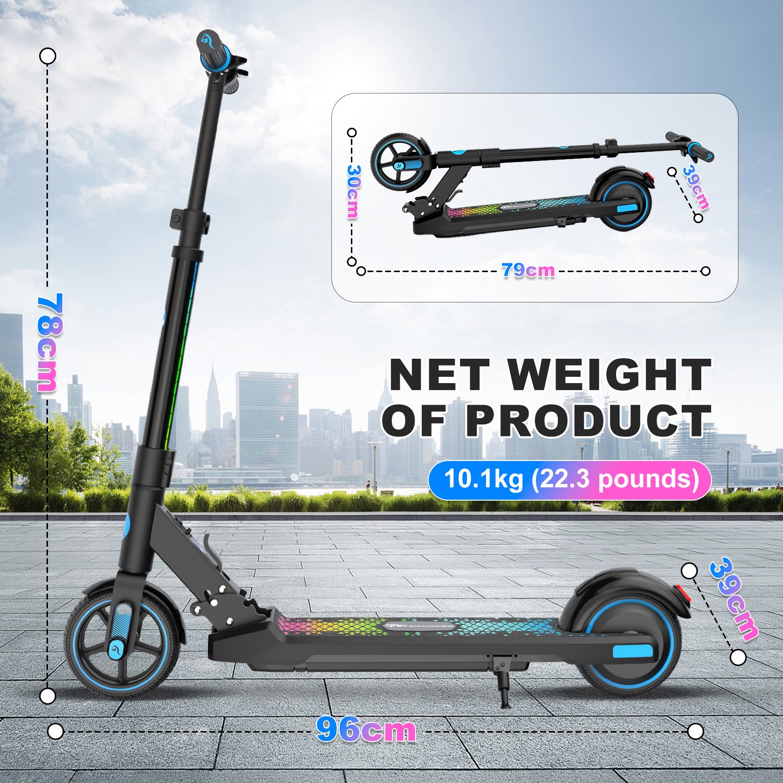 Trottinette électrique pliable Enfants 6-12 Ans EVERCROSS Trottinette électrique pliable Enfants 6-12 Ans EVERCROSS