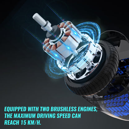 EVERCOSS EV2 Hoverboard, 6.5 Pulgadas Hoverboard Automatic Balancing with Bluetooth