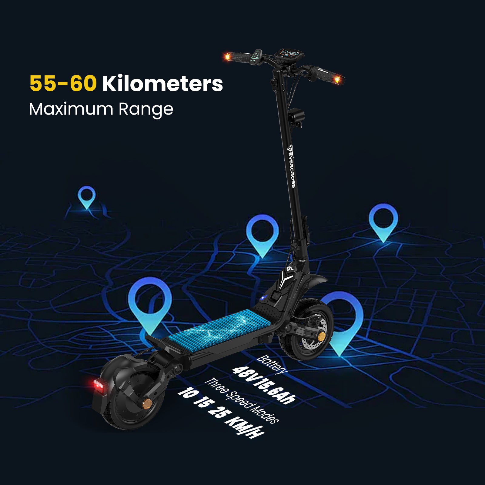 Trottinette électrique pliable Evercross C3 pour adultes