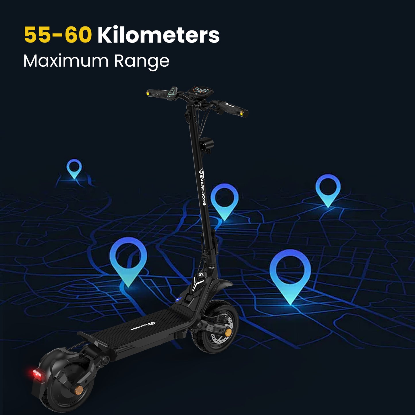 Trottinette électrique pliable Evercross C3 pour adultes