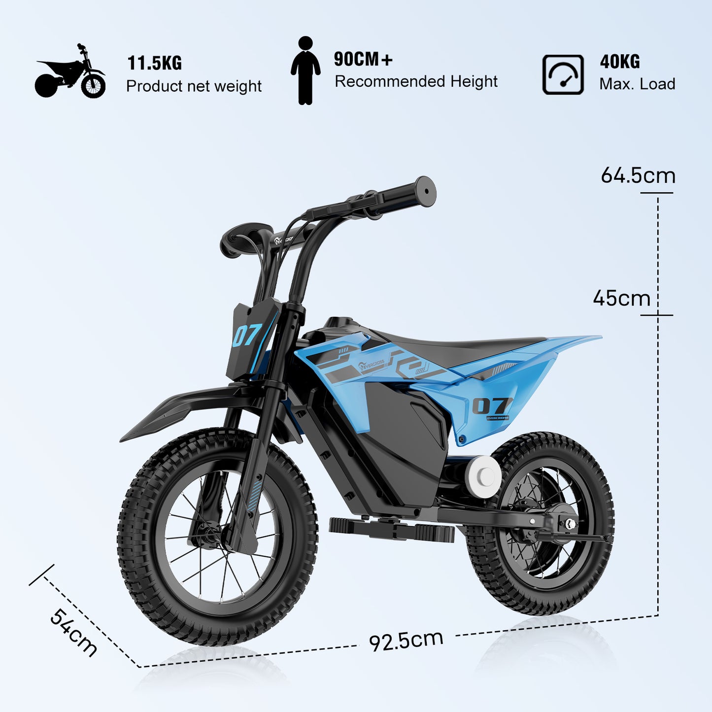 EVERCROSS EV13M Motocicleta eléctrica para niños de 3 a 7 años