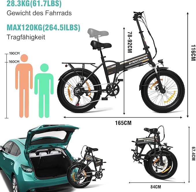 EVERCROSS EK10 Bicicleta Eléctrica