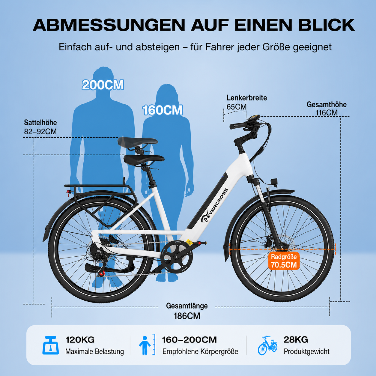 EVERCROSS EK25 Adult Electric Bicycle