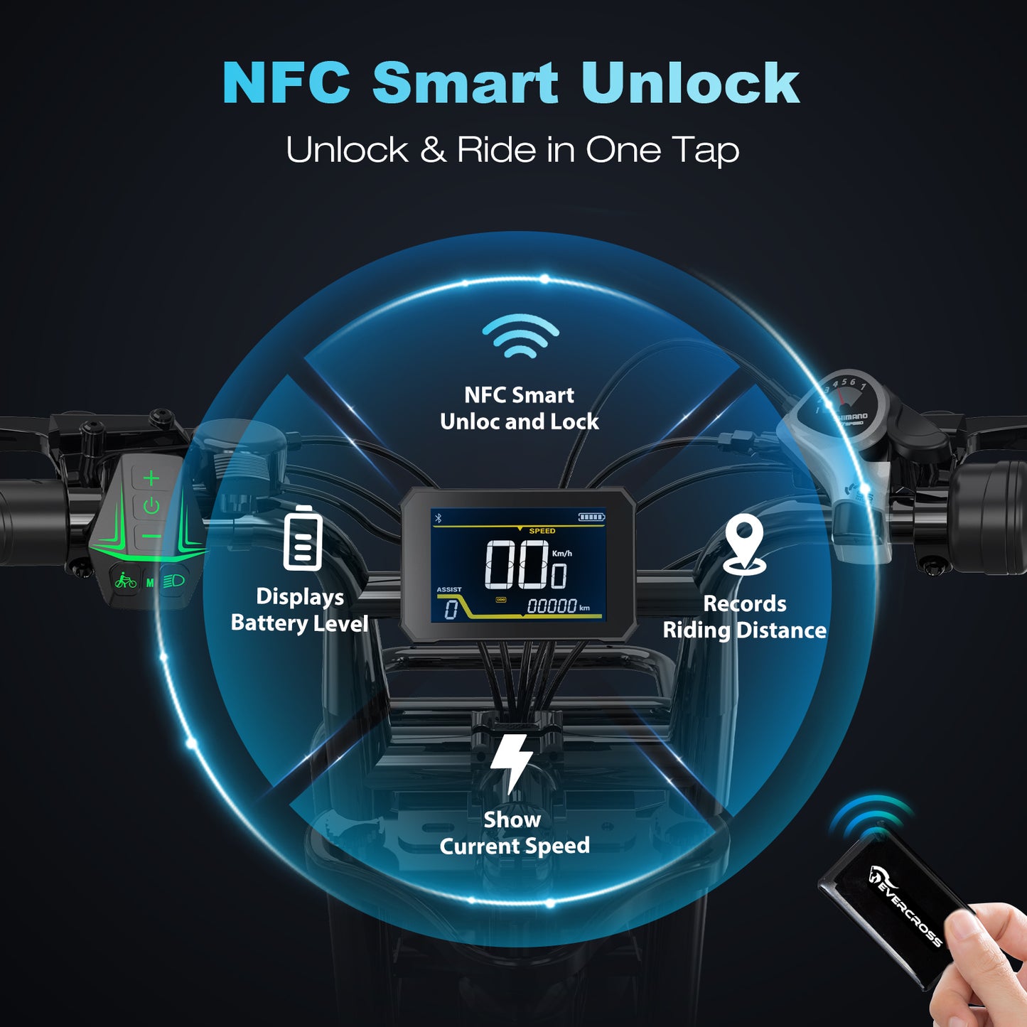 Bicicletta elettrica per pneumatici grassi EVERCROSS EK20