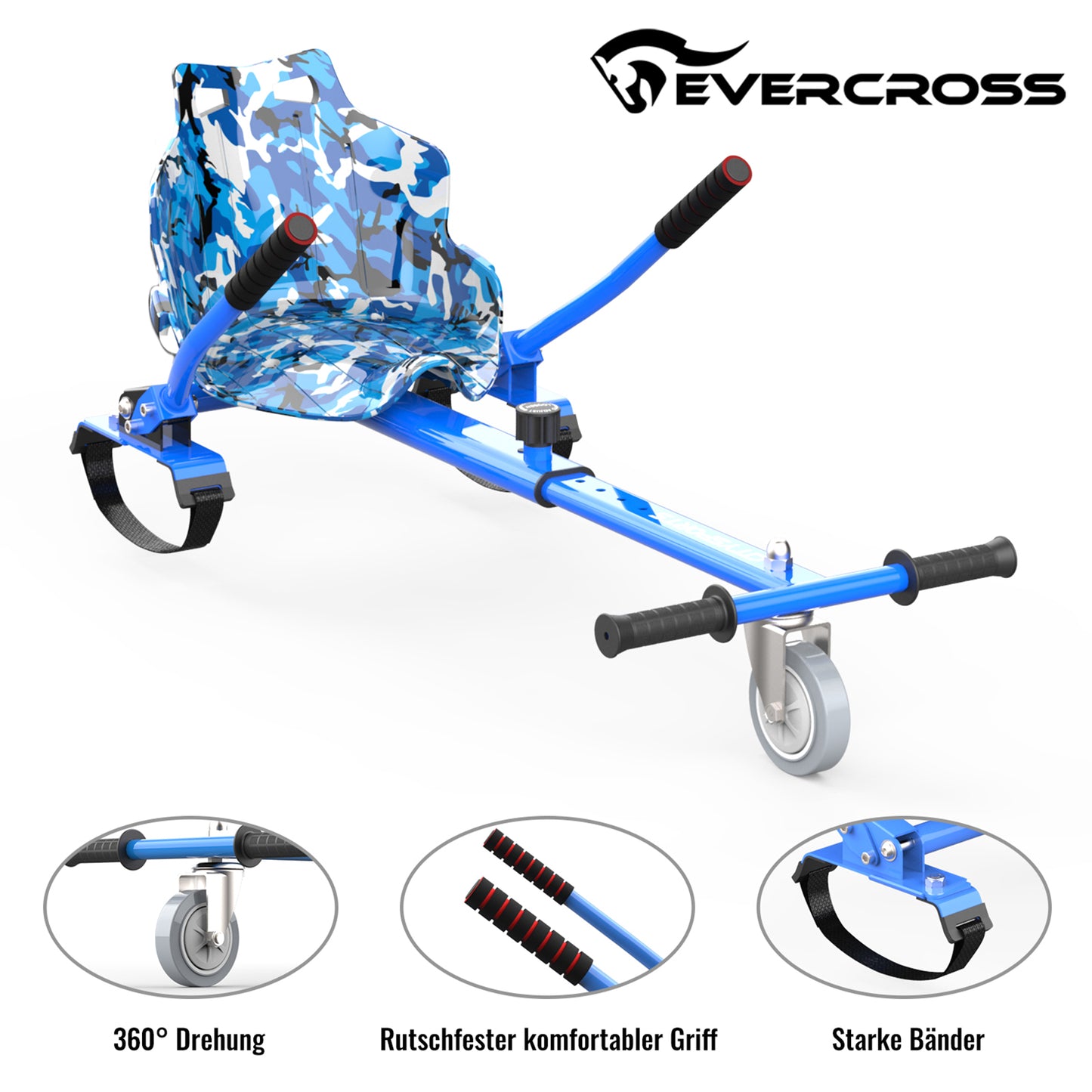 Hoverboard EVERCROSS XP10, monopattino autobilanciato da 6,5" con sedile 