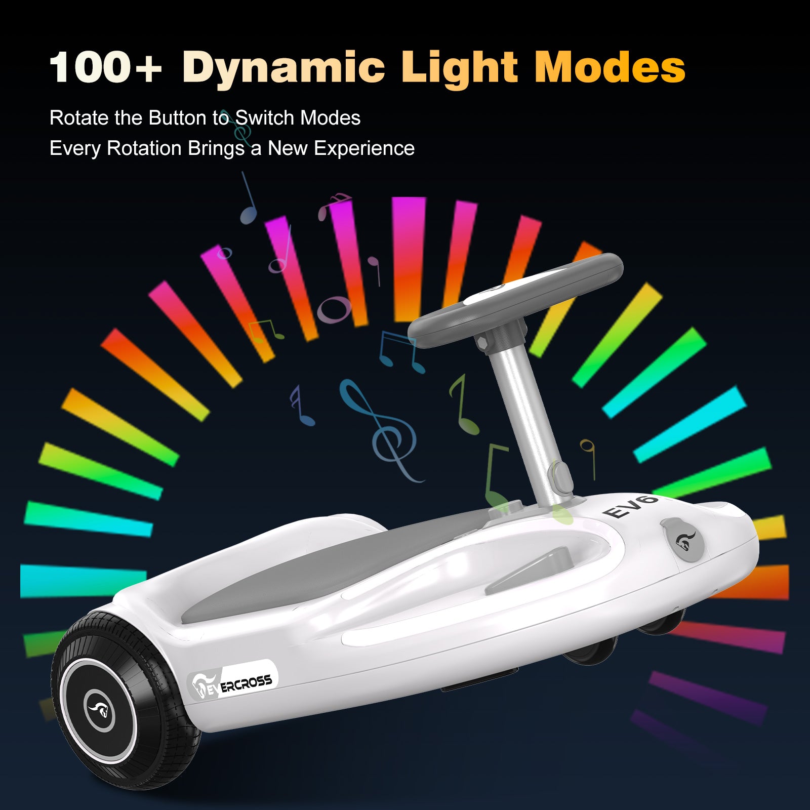 EVERCROSS EV6 Elektryczny samochód dla dzieci, hulajnoga 4 w 1 i bujaczek