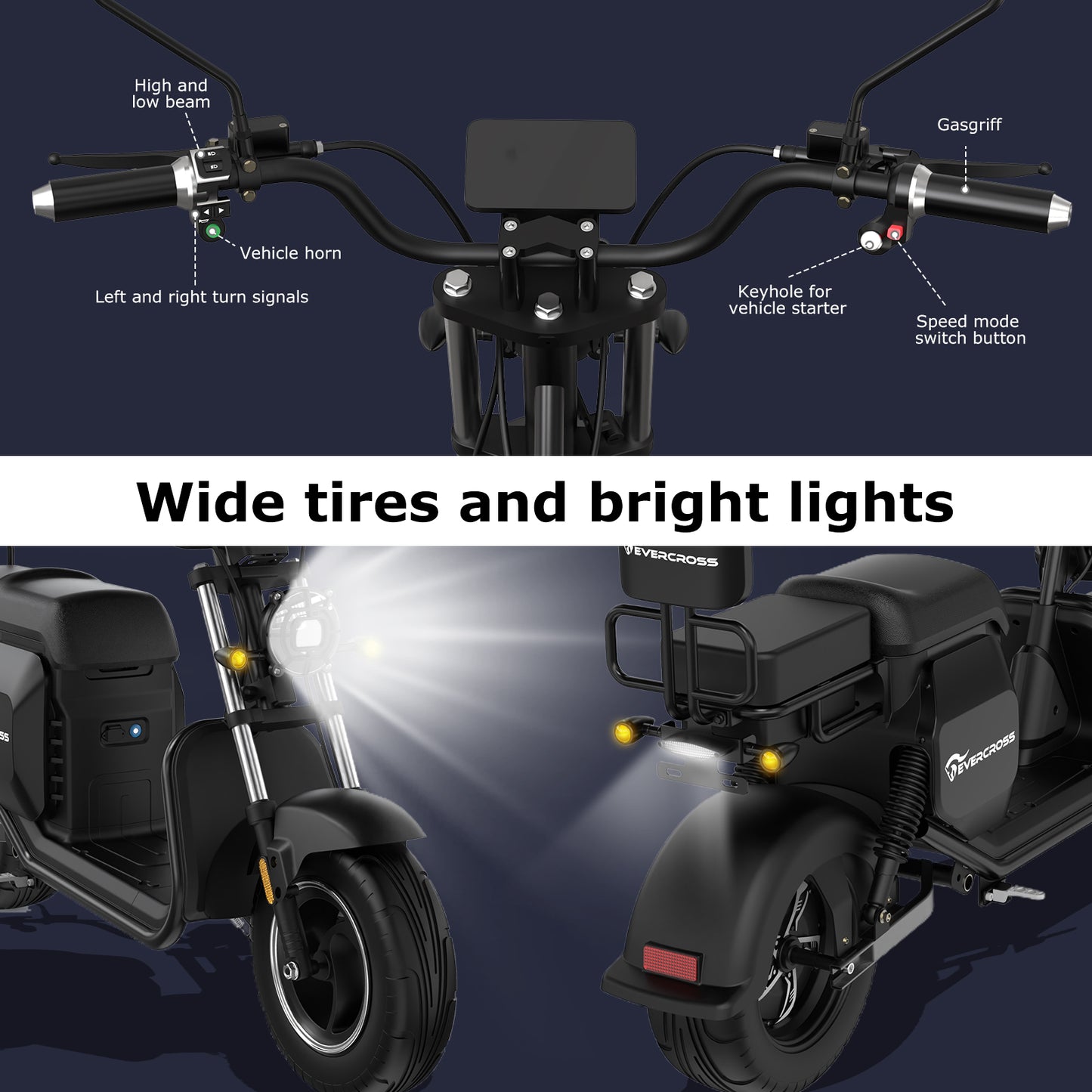 EVERCROSS 2000W Tandem Electric Bicycle