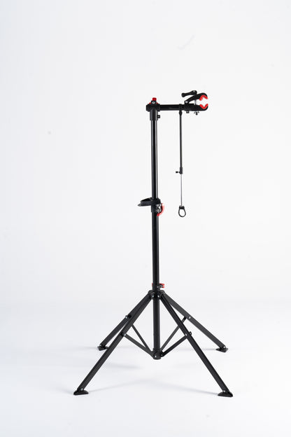 EVERCROSS Foldable Bike Repair Stand with 360° Rotating Clamp, Adjustable Height up to 1.73 m, Magnetic Tool Tray, Stable Tripod Base