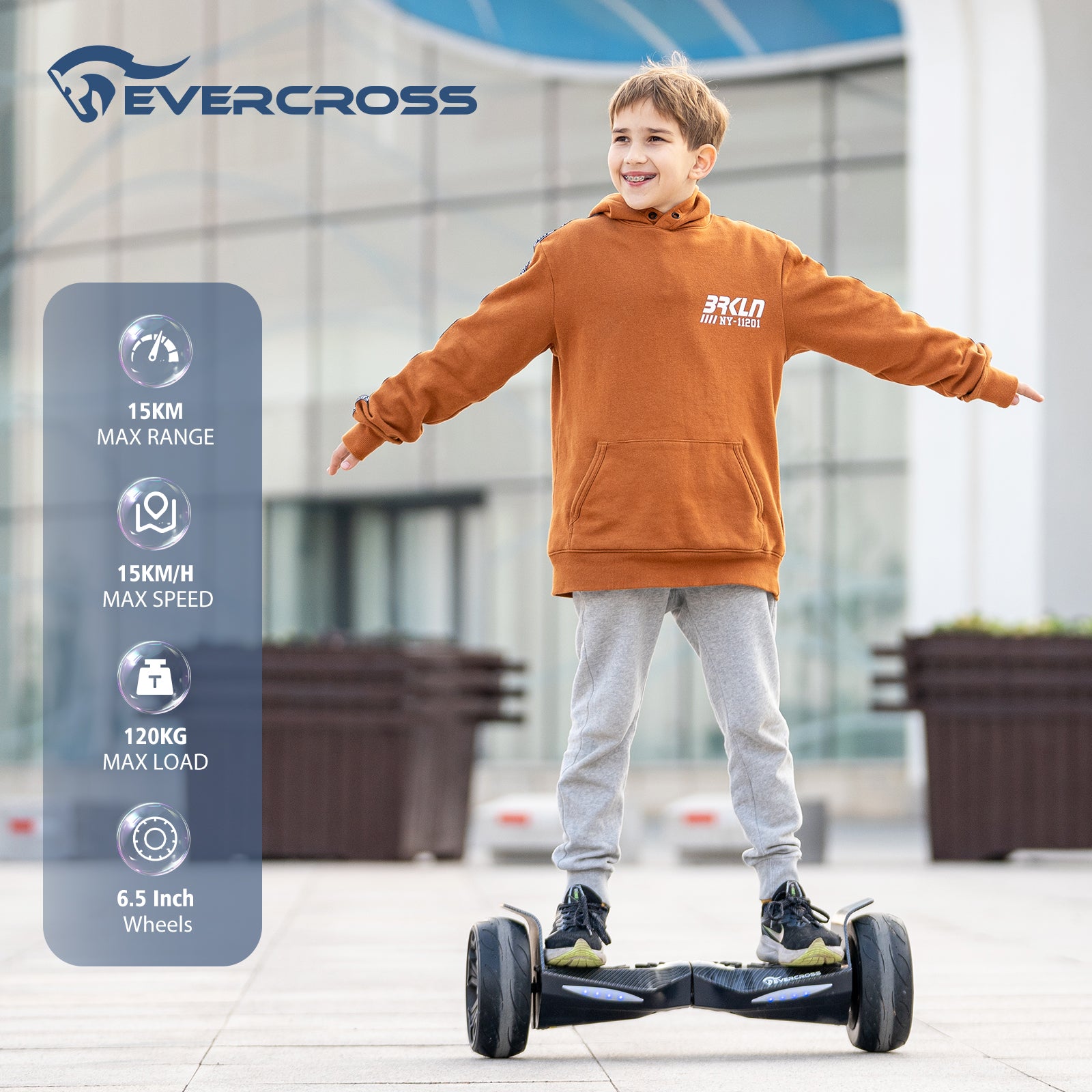 VOUUK Hoverboard da 6,5 pollici con sedile, Hoverboard con go-kart VOUUK Hoverboard da 6,5 pollici con sedile, Hoverboard con go-kart