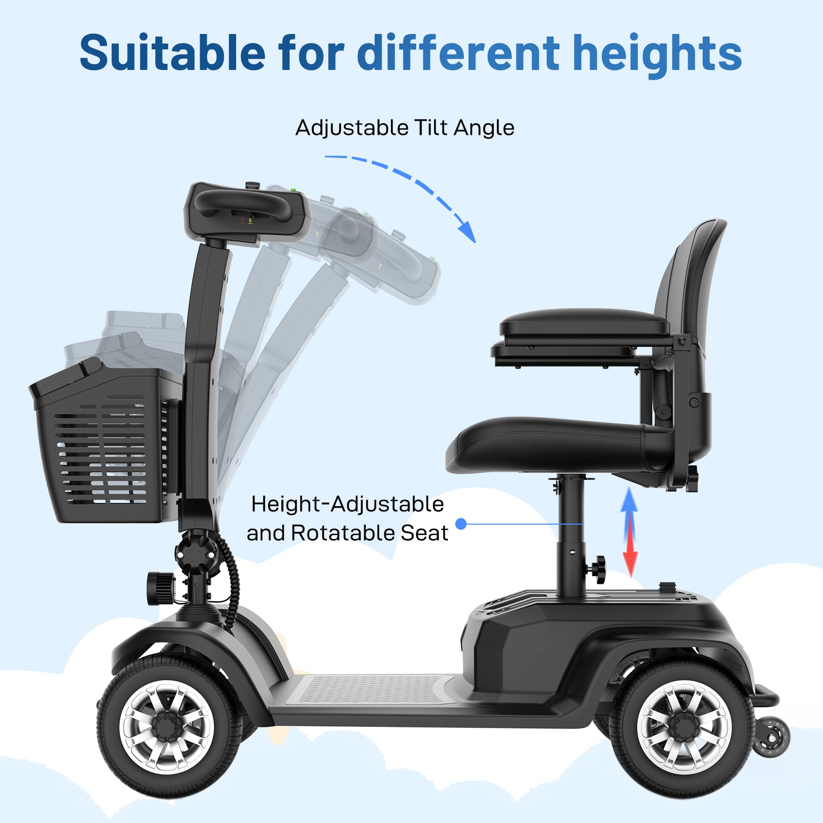 EVERCROSS L6 4-Wheel Foldable Electric Mobility Scooter