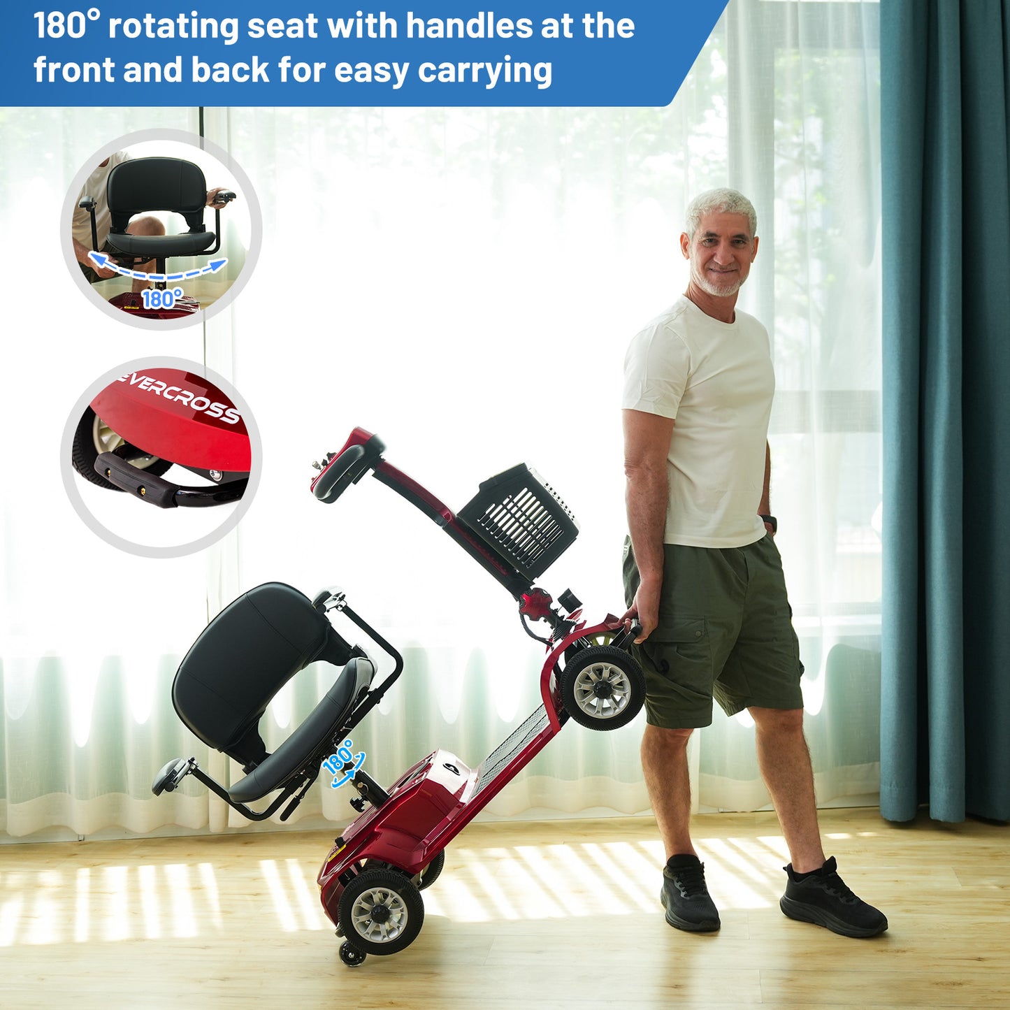 EVERCROSS L6 4-Wheel Foldable Electric Mobility Scooter