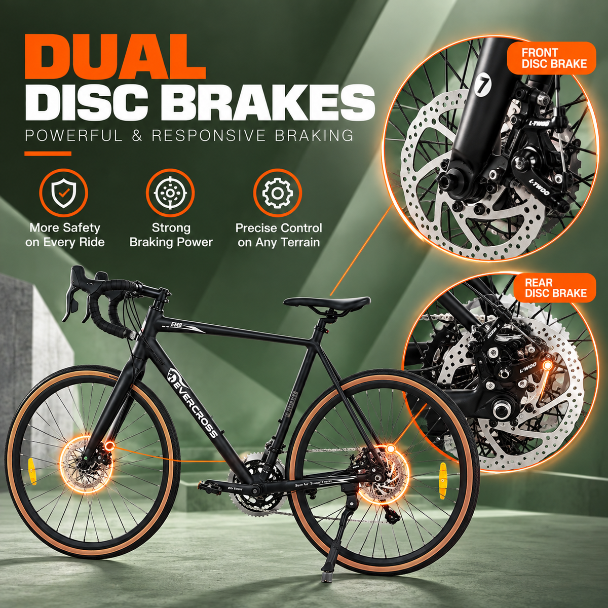 Vélo de montagne adulte EVERCROSS EM8, vélo tout terrain