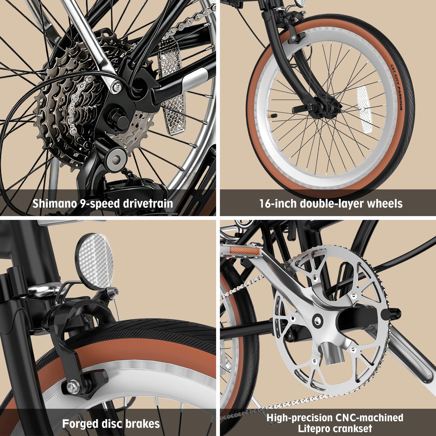 EVERCROSS EM6 16 inch vouwfiets