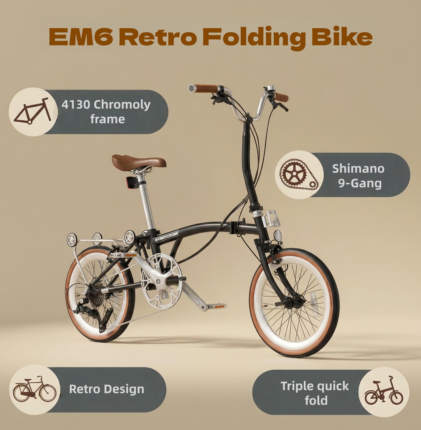 EVERCROSS EM6 16 inch vouwfiets