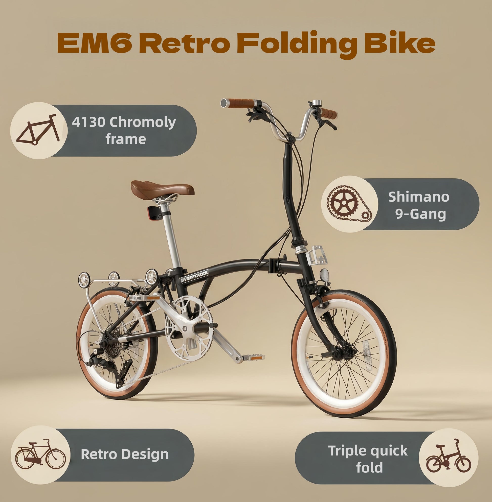 EVERCROSS EM6 16 inch vouwfiets