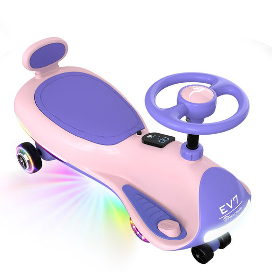 EVERCROSS EV7 Electric Kids Wiggle Swing Car with Bluetooth and LED