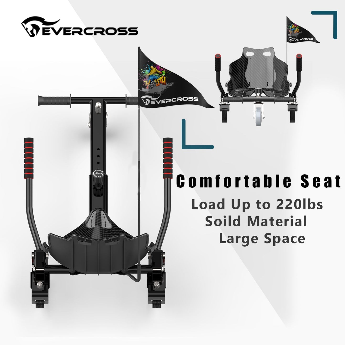 EVERCROSS Accesorio de asiento hoverboard, adecuado para niños y adultos